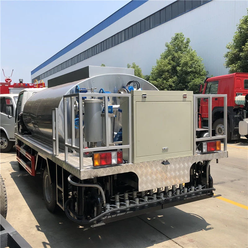 bitumen sprayer road construction field operation